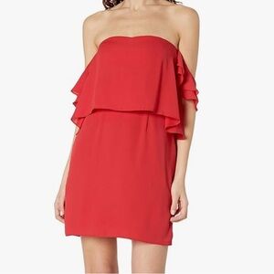 Amanda Uprichard bold red dress in‎ size small